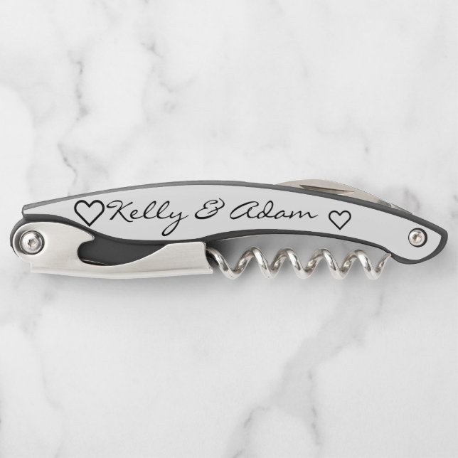 Schwarzer Korkschraube des Hochzeitkopfes Kellnermesser (Vorderseite)