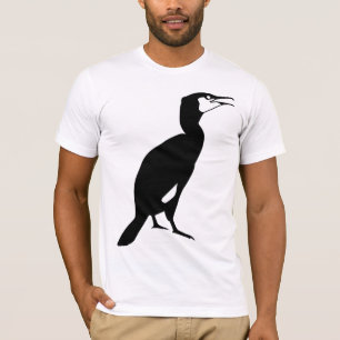 Schwarzer Kormoran-Vogel T-Shirt