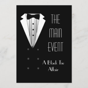 Schwarzer KrawatteTuxedo Einladung