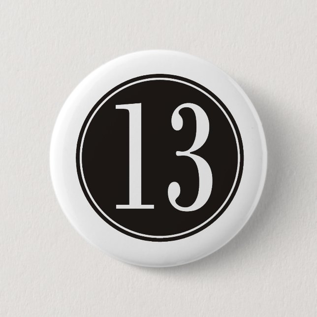 Schwarzer Kreis #13 (Front) Button (Vorderseite)