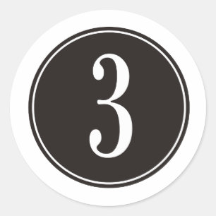 Schwarzer Kreis #3 Runder Aufkleber