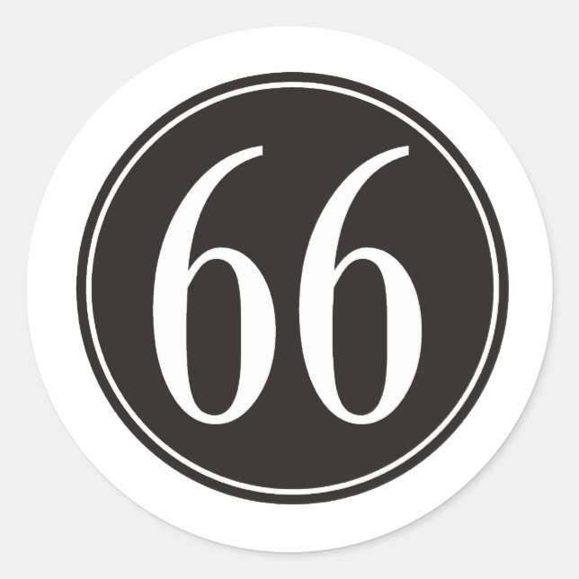 Schwarzer Kreis #66 Runder Aufkleber (Vorderseite)