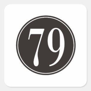 Schwarzer Kreis #79 Quadratischer Aufkleber