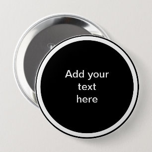 Schwarzer Kreis mit weißem Kreisrahmen VORLAGE,  Button