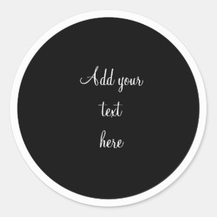 Schwarzer Kreis mit weißem Rahmen TEMPLATE, Cl Runder Aufkleber