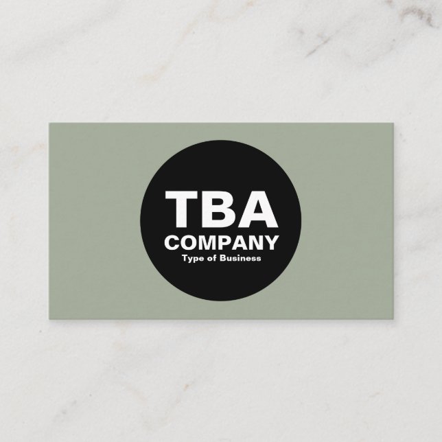 Schwarzer Kreis - Warmes Grau Visitenkarte (Vorderseite)