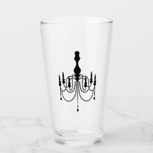 Schwarzer Kronleuchter Glas