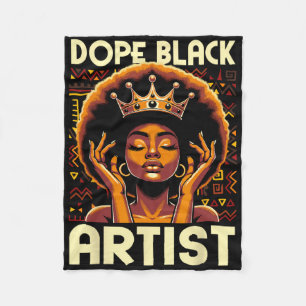 Schwarzer Künstler African American Kunstlehrer Af Fleecedecke