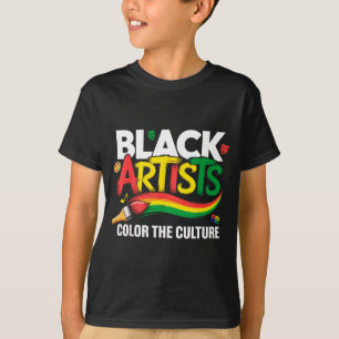Schwarzer Künstler färbt die Kultur Black History T-Shirt