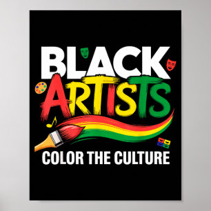 Schwarzer Künstler färbt die Kultur Schwarze Gesch Poster