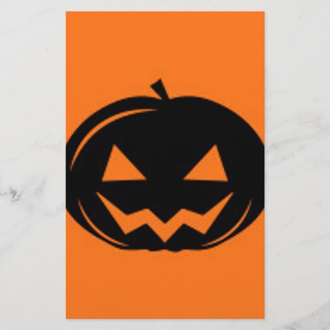 Schwarzer Kürbis Briefpapier (Vorderseite)