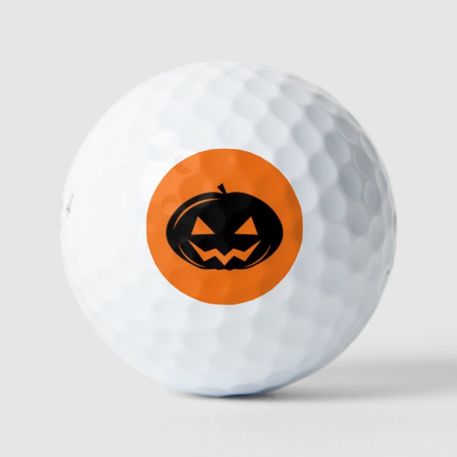 Schwarzer Kürbis Golfball (Vorderseite)