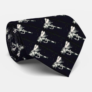 "Schwarzer Kutscher-" Forelle-Fliegen-Krawatte Krawatte