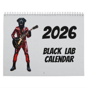 Schwarzer Lab-Kalender Kalender