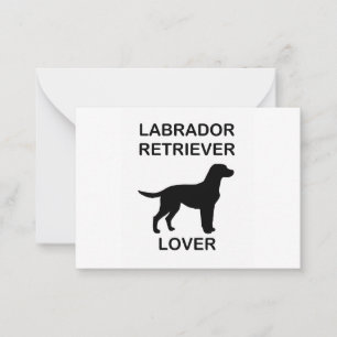 Schwarzer Lab Liebhaber Mitteilungskarte