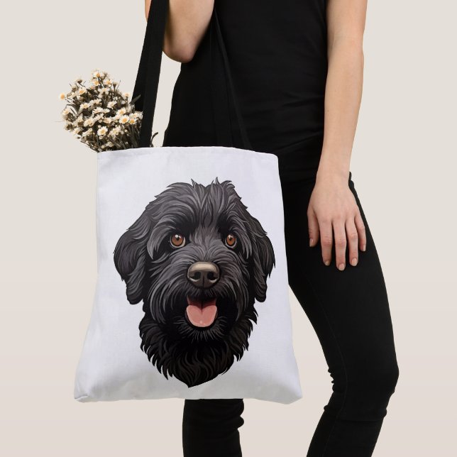 Schwarzer Labradoodle-Hund (Von Nahem)