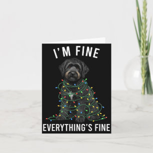 Schwarzer Labradoodle Weihnachten Mir geht's gut A Karte