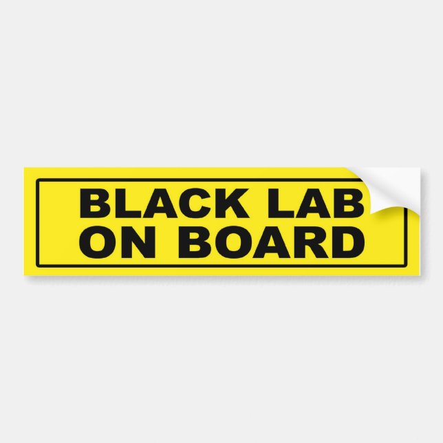 Schwarzer Labrador an Bord Autoaufkleber (Vorne)