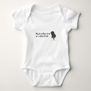 schwarzer Labrador Baby Strampler
