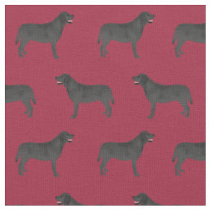 Schwarzer Labrador-Bordeaux Stoff