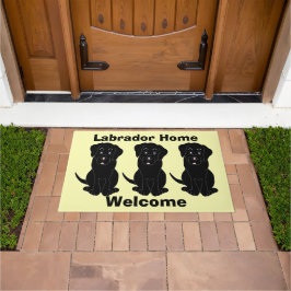 Schwarzer Labrador Doormat Fußmatte