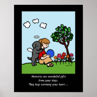 Schwarzer Labrador Engel mit Liebe Cartoon 2