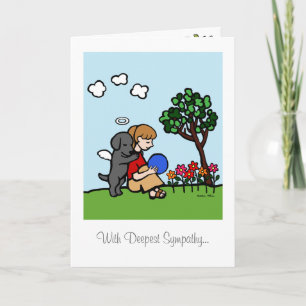 Schwarzer Labrador Engel mit Liebe Karte