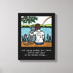 Schwarzer Labrador Engel und Mama 3 Leinwand