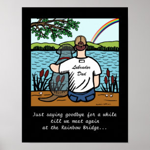 Schwarzer Labrador Engel und Vater 1 Poster