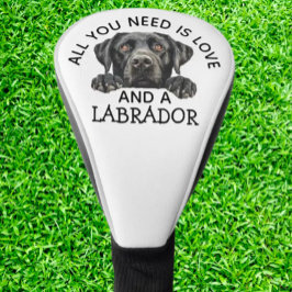 Schwarzer Labrador Golf Headcover