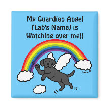 Schwarzer Labrador Guardian Angel (Rainbow Bridge)