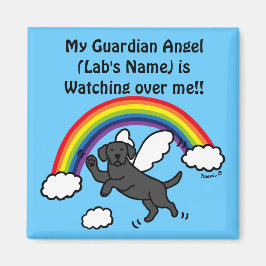Schwarzer Labrador Guardian Angel (Rainbow Bridge) Magnet