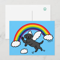 Schwarzer Labrador Guardian Angel (Rainbow Bridge)