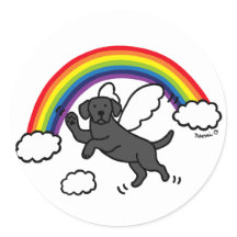 Schwarzer Labrador Guardian Angel (Rainbow Bridge)
