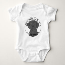 Schwarzer Labrador Hund Baby Strampler