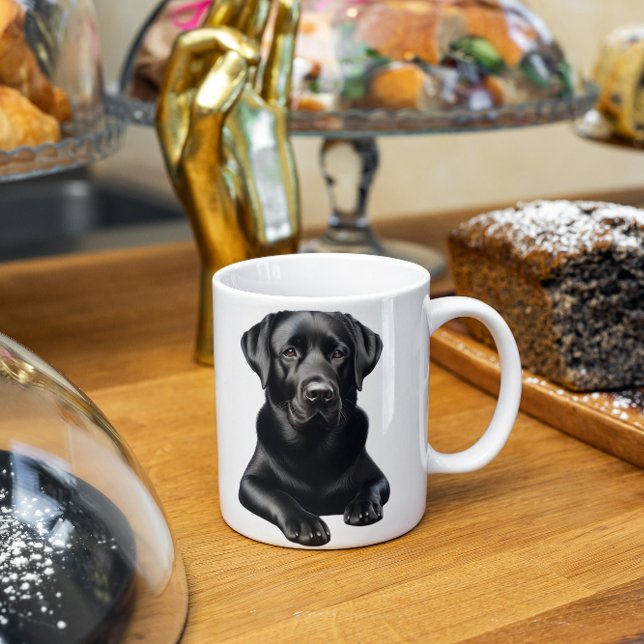 Schwarzer Labrador Hund Kaffeetasse (Von Creator hochgeladen)