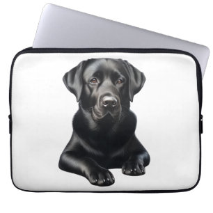 Schwarzer Labrador Hund Laptopschutzhülle