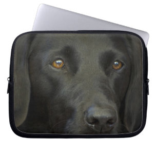Schwarzer Labrador-Hund Laptopschutzhülle