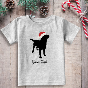 Schwarzer Labrador-Hund mit Baby T-shirt
