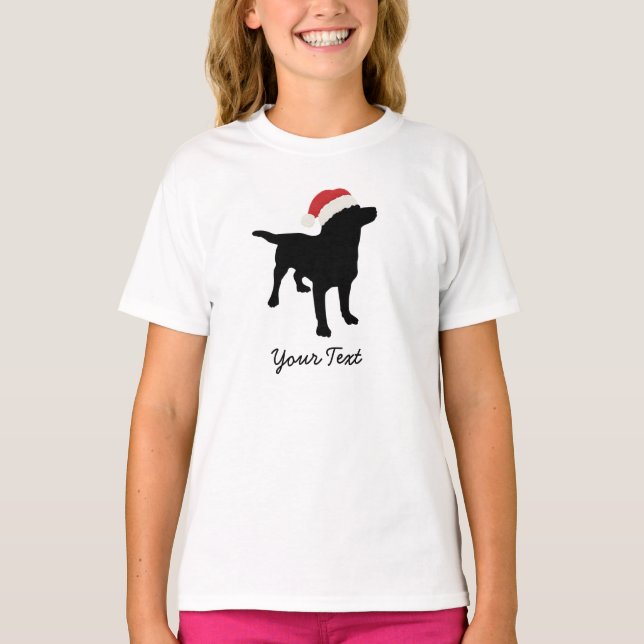 Schwarzer Labrador-Hund mit Hoodie (Vorderseite)