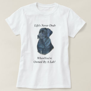 Schwarzer Labrador Hund Portrait Original Spaß Sl T-Shirt