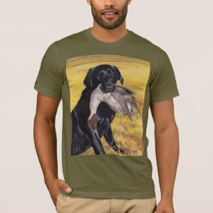 Schwarzer Labrador-Jagd-Hund T-Shirt