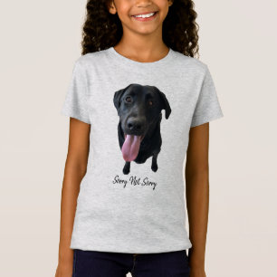 Schwarzer Labrador-lächelnde Zunge heraus T-Shirt