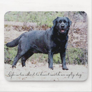 Schwarzer Labrador Mousepad