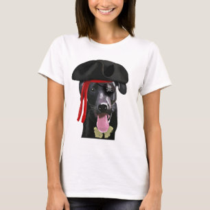 Schwarzer Labrador-Pirat T-Shirt