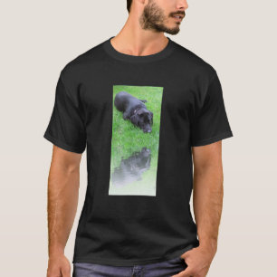 Schwarzer Labrador Reflection im Wasser Labrador R T-Shirt