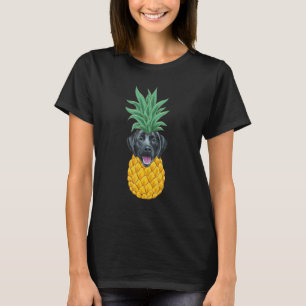 Schwarzer Labrador Retriever Ananas Hund T-Shirt