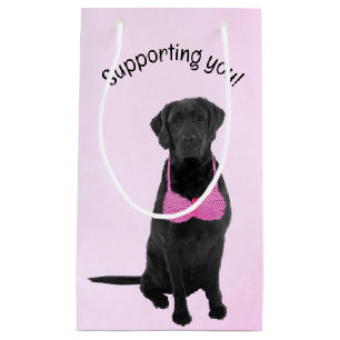 Schwarzer Labrador Retriever Brustkrebs Survivor Kleine Geschenktüte