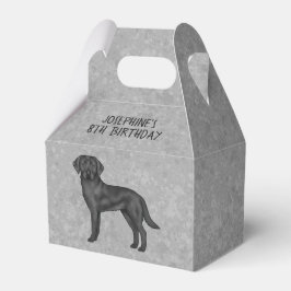Schwarzer Labrador Retriever Custom Kindergeburtst Geschenkschachtel