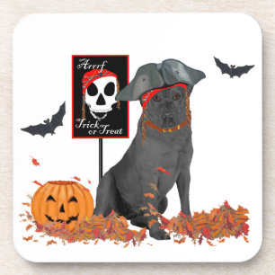 Schwarzer Labrador Retriever Halloween Getränkeuntersetzer